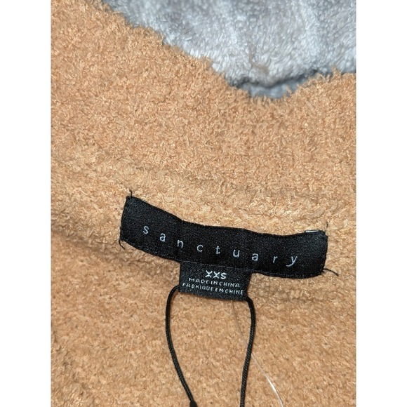 Sanctuary‎ V-Neck Pullover Sweater Fuzzy Knit Soft Cozy Maple XXS NWT $79 - Picture 6 of 9